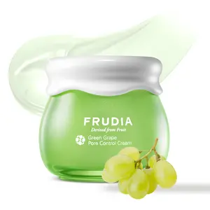 FRUDIA Green Grape Pore Control Face Cream, Vegan Korean Face Moisturizer w/81% Green Grape Extract, Tannin Pore Complex & Anti Sebum P for Pore Minimizing (0.35 fl oz)