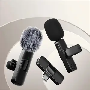 Universal Plug & Play Wireless Microphone for iPhone, Android & PC - Noise Cancelling Lapel Mic with Studio Sound for Vlogging, YouTube, TikTok, Live Streaming & Interviews, 6H Battery & Simultaneous Charging