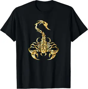 100% Cotton Tribal Scorpion T-Shirt Scorpio Astrology Zodiac Tattoo Tee T-Shirt