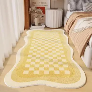 Modern Geometric Pattern Rug,Easy Clean Fluffy Carpet, Suitable for Living Room Bedroom Sofa Bedside Hallway Doorway