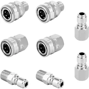 3/8 Inch Quick Connect Fittings,  Washer Quick Connect Kit, Stainless Steel Adapter Set,  Washer Coupler 3/8 Inch NPT Female and Male