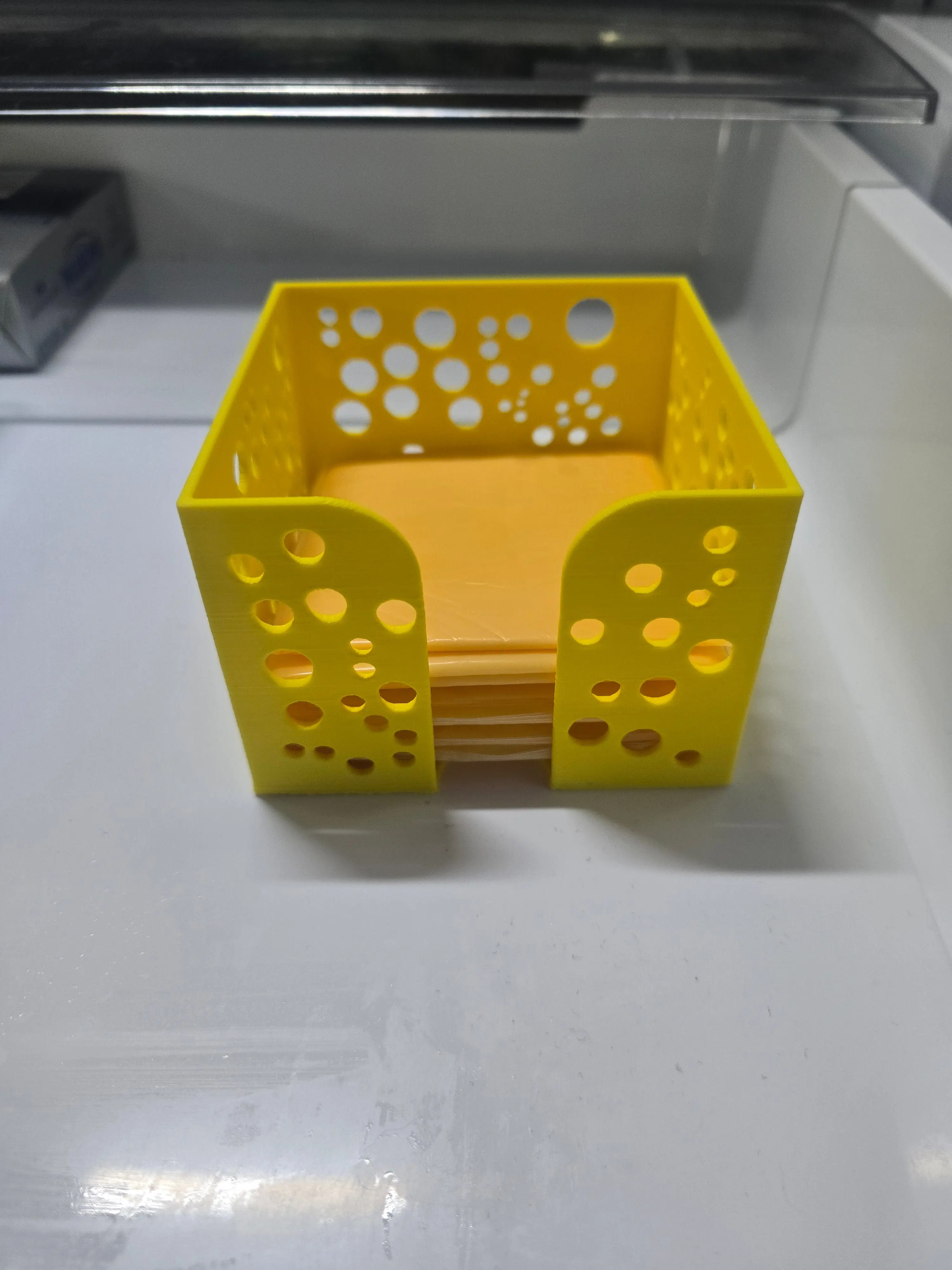3D Printed PLA Plastic Cheese Slice Holder Organizer - Durable, Lightweight Fridge Drawer Storage for Sliced Cheese, Hand Wash Safe, Multiple Colors for Everyday Kitchen Organization