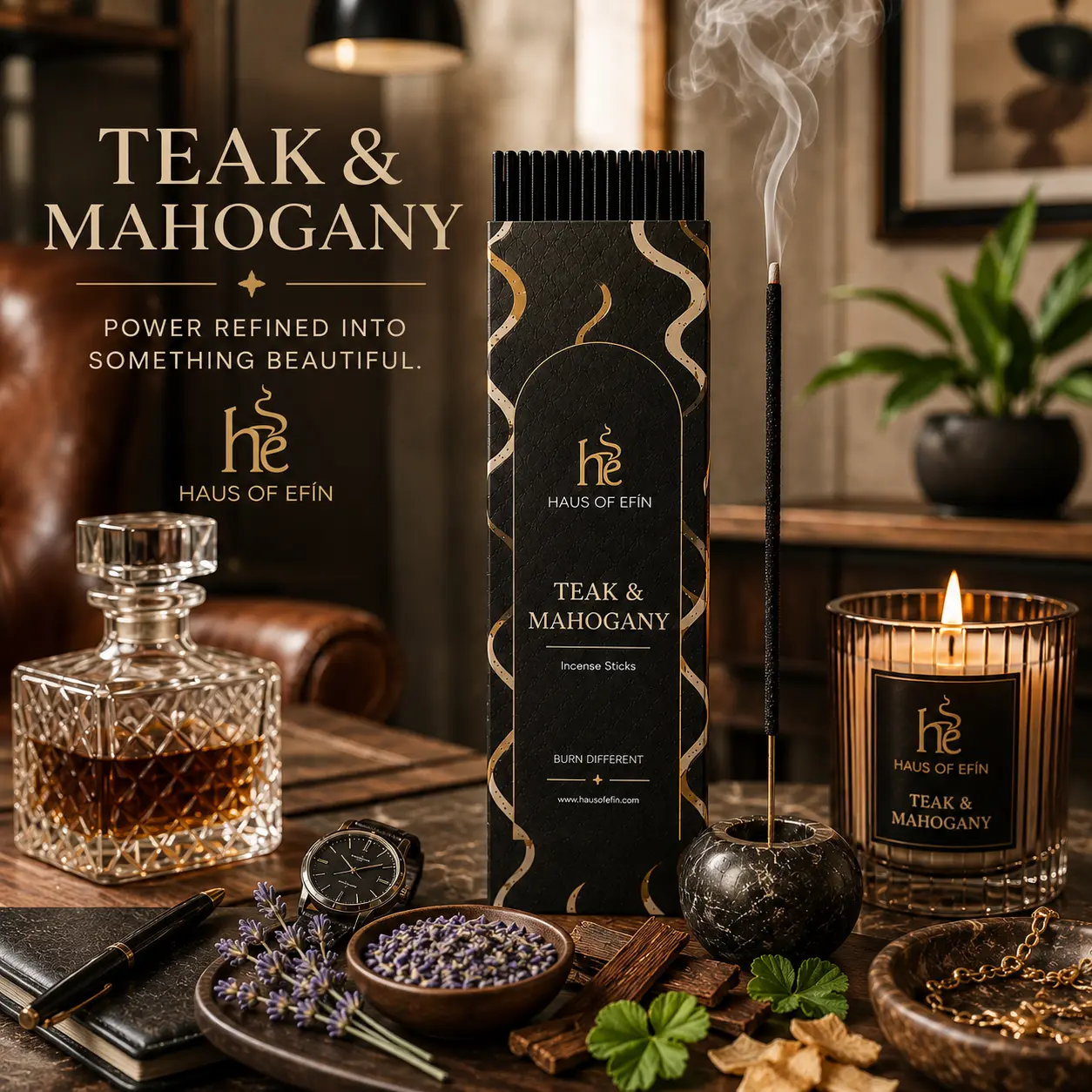 Teak & Mahogany – Cedar Lavender Oak Incense Sticks