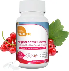 Zahler HeightFactor Chewable Tablets - Natural Kids Height Growth Supplement for Children Age 4+ with 60 Count, Supports Height Increase - Fitness