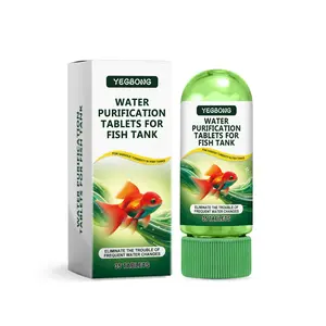 Aquarium Water Cleaning Tablets - Quick-Action Clarifier, Algae Killer, and Cleaner for Clear, Odor-Free Fish Tanks; Safe for Aquarium Fish & Plants
