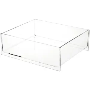 Plymor Clear Acrylic Rectangular Open Top Merchandise Display Tray