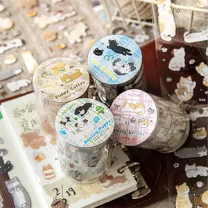 Momo Pet Die-Cut Tape Series 5.0cm, Cat Dog Business Open Design, Ideal for Storefronts & Retail Displays, Durable Adhesive Material