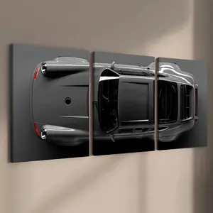 Fashion Car Pattern Canvas Painting with Frame, 3 Counts/set Modern Art Design Wall Art, Wall Decor for Home Interior Living Room Bedroom Office