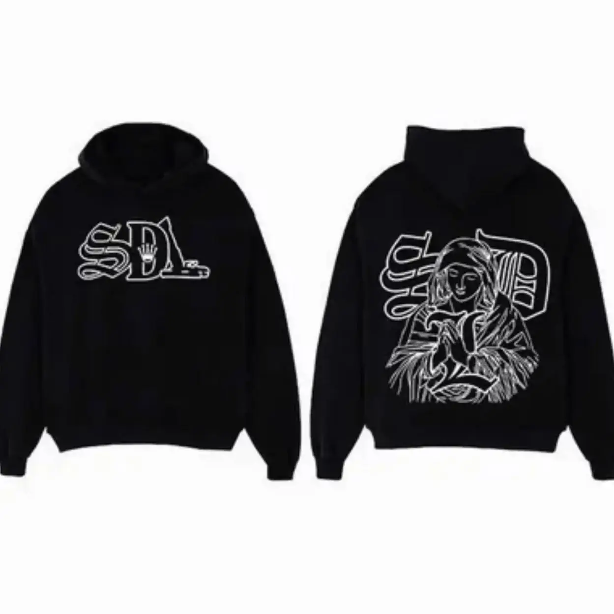 SDL Black Hoodie For Men And Women Unisex Pullover Sweatshirt Ideal For SDL Fans And Merch Collectors Stylish Casual Long Sleeve Tops