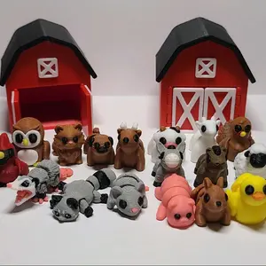 mini fidget farm pack 10 pack of animals and cute barn container