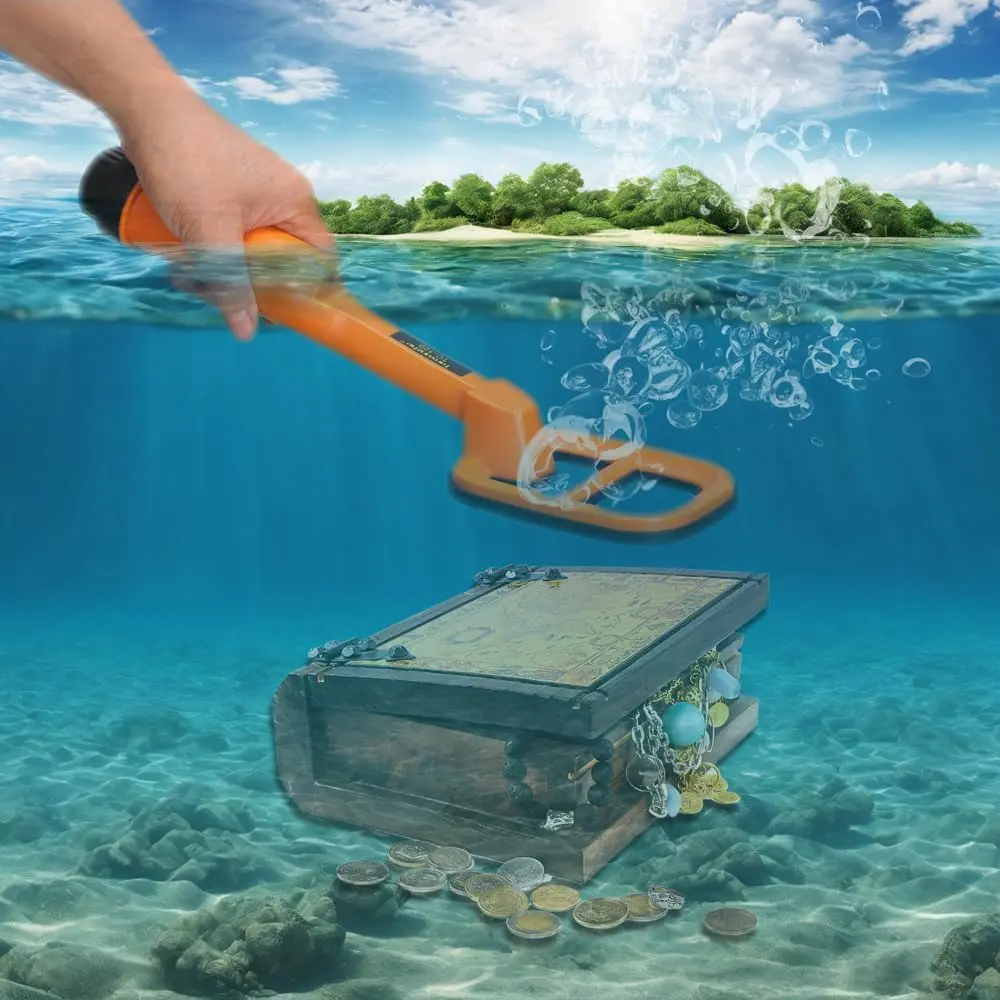 Underwater Metal Detector Submersive IP68 Fully  Metal Detector for Adults Under Water 100FT, Can detect  Metals with Large Coil, Accurate and Precise