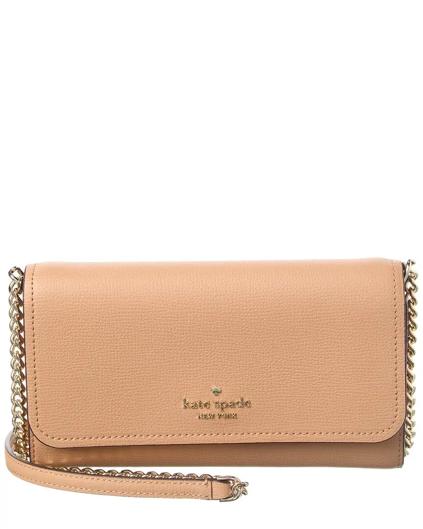 kate spade new york Darcy Refined Grain Leather Chain Wallet Crossbody
