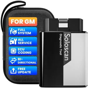 [FathersDayGift]KINGBOLEN Soloscan OBD2 Bluetooth Scanner for GM, Bi-Directional Scan Tool for iOS & Android, All Reset Full System Car Diagnostic Scanner for Buick/Chevrolet/Cadillac/GMC, Lifetime Free Update