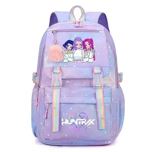 New Cartoon Hunter Print 3-Piece Set: Backpack, Lunch Bag, and Pencil Case – Cute, Portable School Bag for Girls