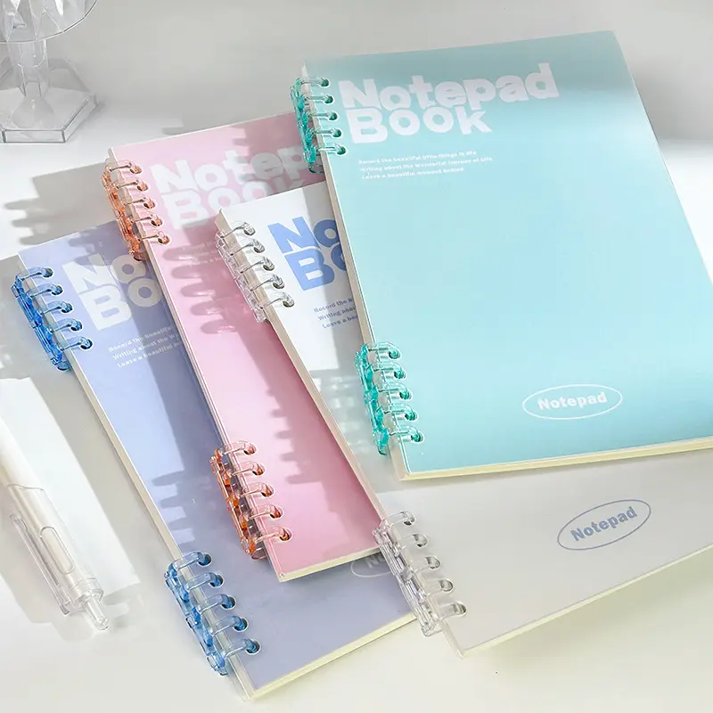Luxe A5 Loose-Leaf Refillable Notebook – Premium Frosted Cover Spiral Journal with Removable Pages