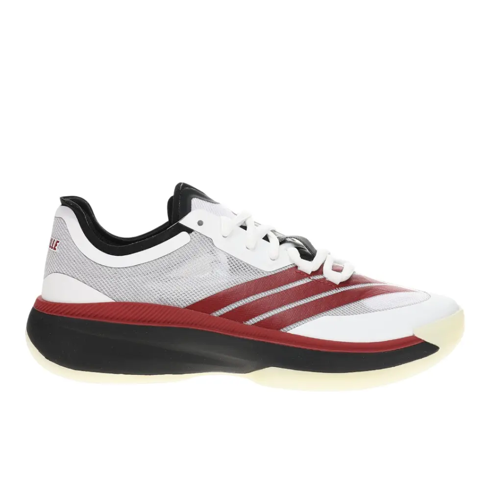 adidas Mens Adizero Select 3.0 Louisville Cardinals Basketball Sneakers Shoes - Grey, Red adidas Mens Adizero Select 3.0 Louisville Cardinals Basketball Sneakers Shoes - Grey, Red