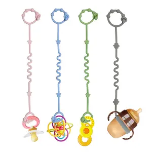 Toy Straps for Baby,Silicone Setpacifier Clip,Applies to Car Seat Toy,Teether Toy,High Chair,Stroller Accessories,Baby Toy Clips,Cribs,Rocking Chair