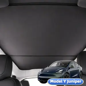 Glass Roof Sunshade for Tesla Model Y 2025 Juniper - 3rd-Gen Nano Ice-Crystal Heat Insulation Mesh, No-Sag UV Blocker Glass Roof Sun Shade Shield, Upgraded Vehicle Accessories, Premium Car Essentials