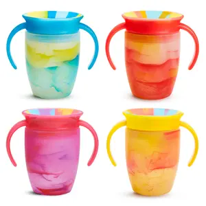 Munchkin Miracle 360° Tropical Swirl 7oz Trainer Cup 4-Pack, Assorted