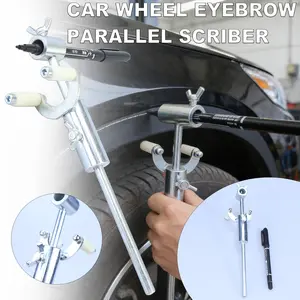 Adjustable Wheel Arch Marking Tool, Professional Body Repair Parallel Line Marker, Portable Wheel Arch Chalk Tool, Car Panel Dent Repair Line Tool, Automotive Wheel Eyebrow Parallel Scriber, Car Repair Tools