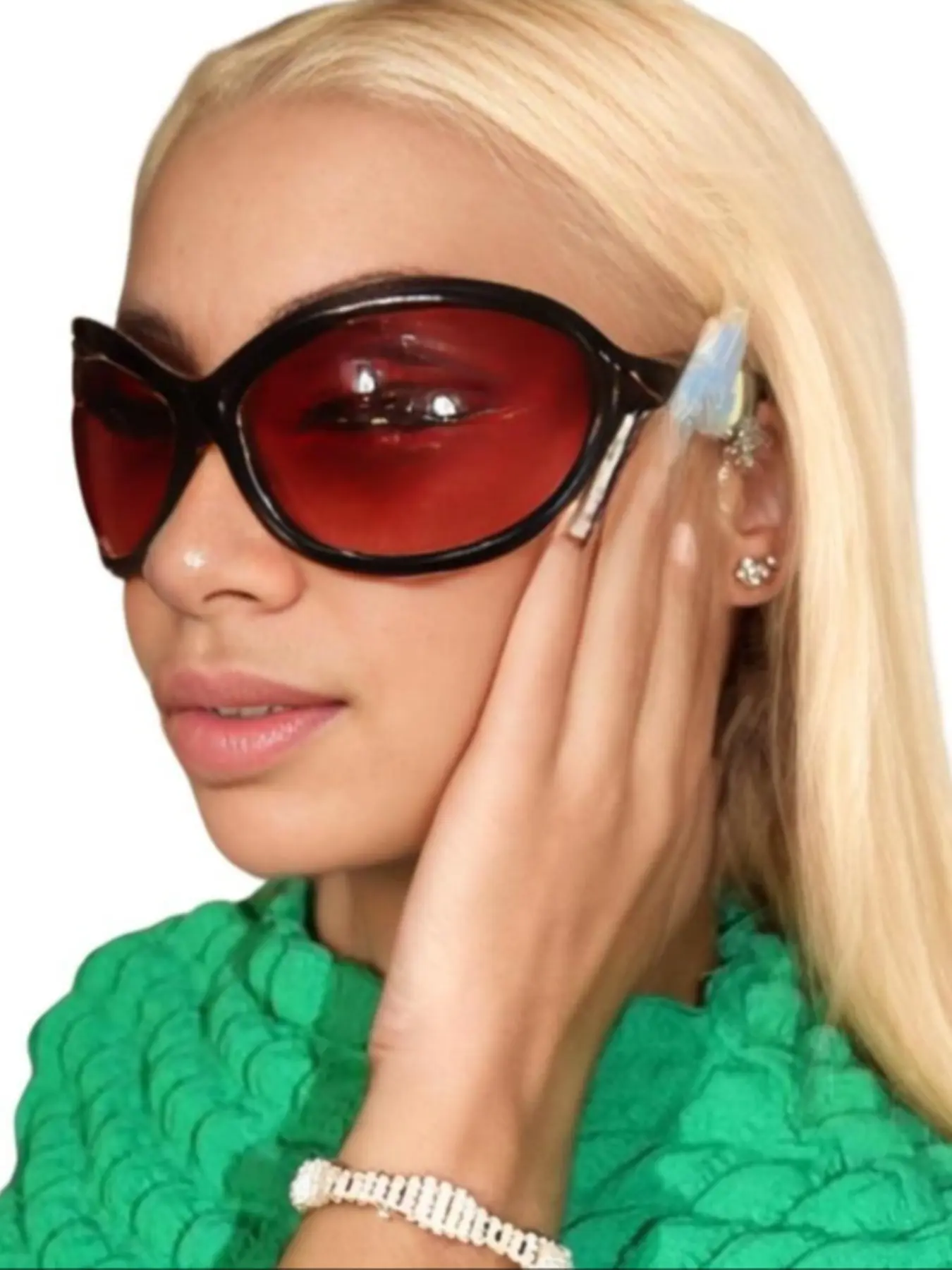 Large Round Sunglasses Frame Lenses, Stylish Glasses, Fashionable Men Women Glasses, Perfect for Daily Wear Outdoor Activities