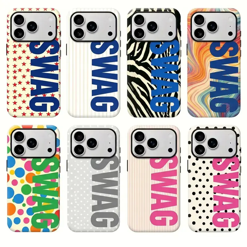 SWAG Combo Phone Case, Vibes Colorful, For iPhone 17 16 15 14 13 12 11 Pro Max