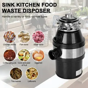 Food Waste Disposer Garbage Disposal 3/4 HP 2800 RPM Under Sink Kitchen Food Waste Disposer with Plug