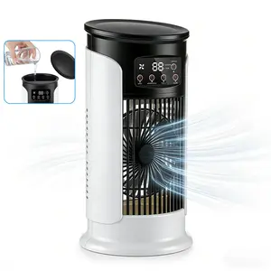Mini Desktop Water-Cooled Fan, Multifunctional Cooling Fan, 6-Speed Wind Speed Control, 6-Hour Timer, 7-Color LED Lights, Ideal for Home & Office Use, USB Desk Fan