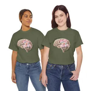 "Big Feelings Happen Here" Floral Brain Unisex T-Shirt