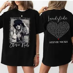Vintage Stevie Nicks  2 Side Unisex Tshirt Hollywood, Don't Be A Lady Be A Legend Shirt, Retro 90s Stevie Nick Tour Shirt, Gift for Men for Woman Summer Prints