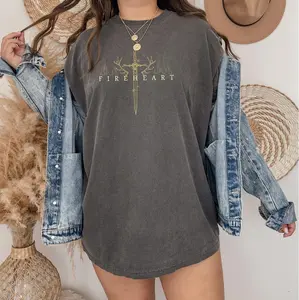 Comfort Colors® Fireheart T-Shirt | Throne of Glass Shirt SJM quotes Throne of Glass t-shirt SJM tee You Do Not Yield shirt Fire-heart