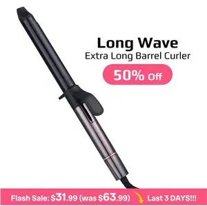 Alabama Barker Barrel Curling Irons Wand for Loose Curls, Soft Waves, Beach Waves,Nano Ionic Moisture Heat Hair Curler for Mermaid Waves, Hollywood Waves, Adjustable Temp up to 430°F, Frizz‑Free Shine,Auto Shut‑Off,Ceramic Tapered Dual,Lightweight