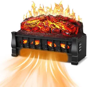 Xbeauty Electric Fireplace Log, 21 Inch Remote Control Fireplace Log Heater, Two Levels of Temperature Control, Variable Flame Speed, Overheat Protection summerwins