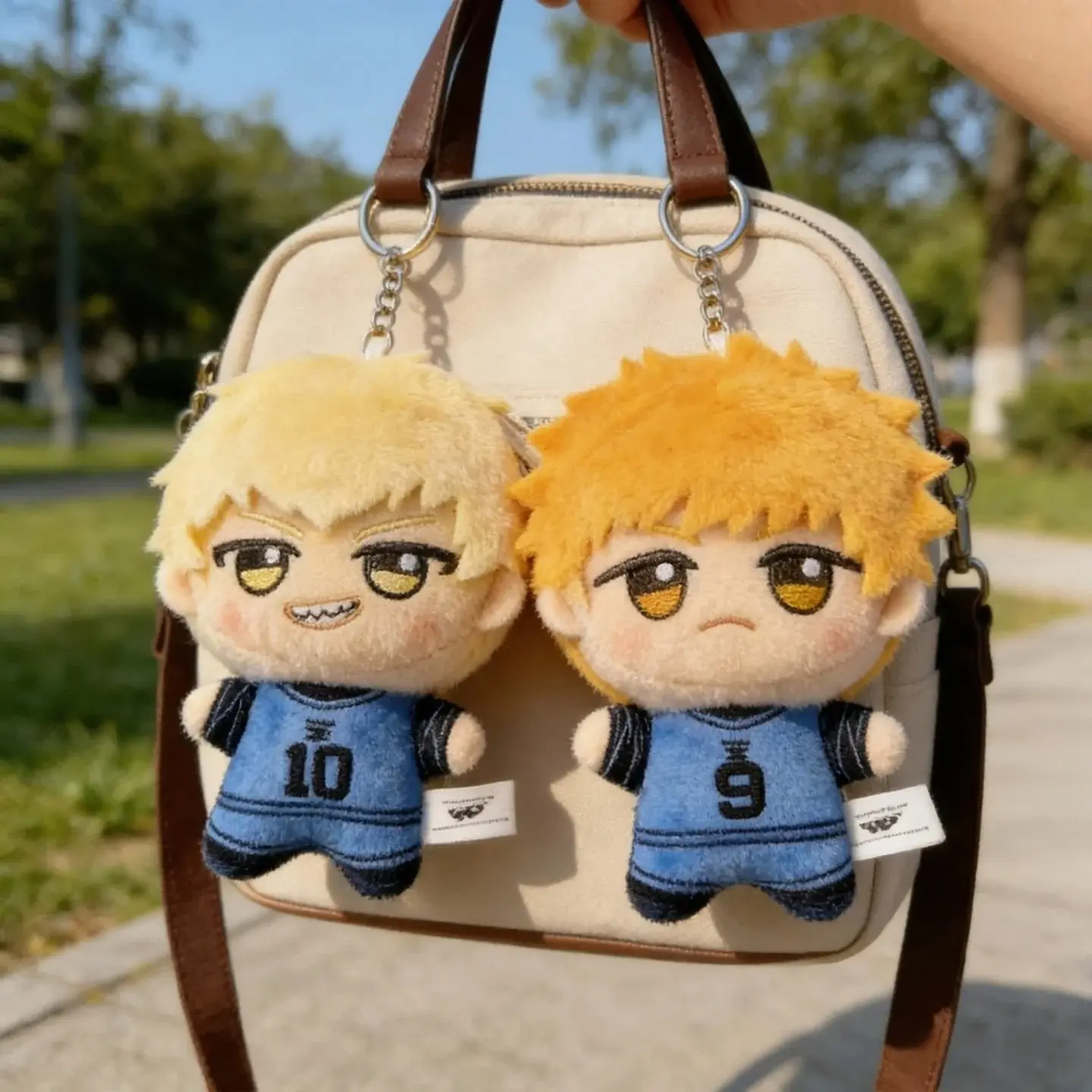 10cm Blue Lock Anime Game Plush Toy KeyChain Pendant Backpack Charm  Creative Birthday Gift Figure Doll