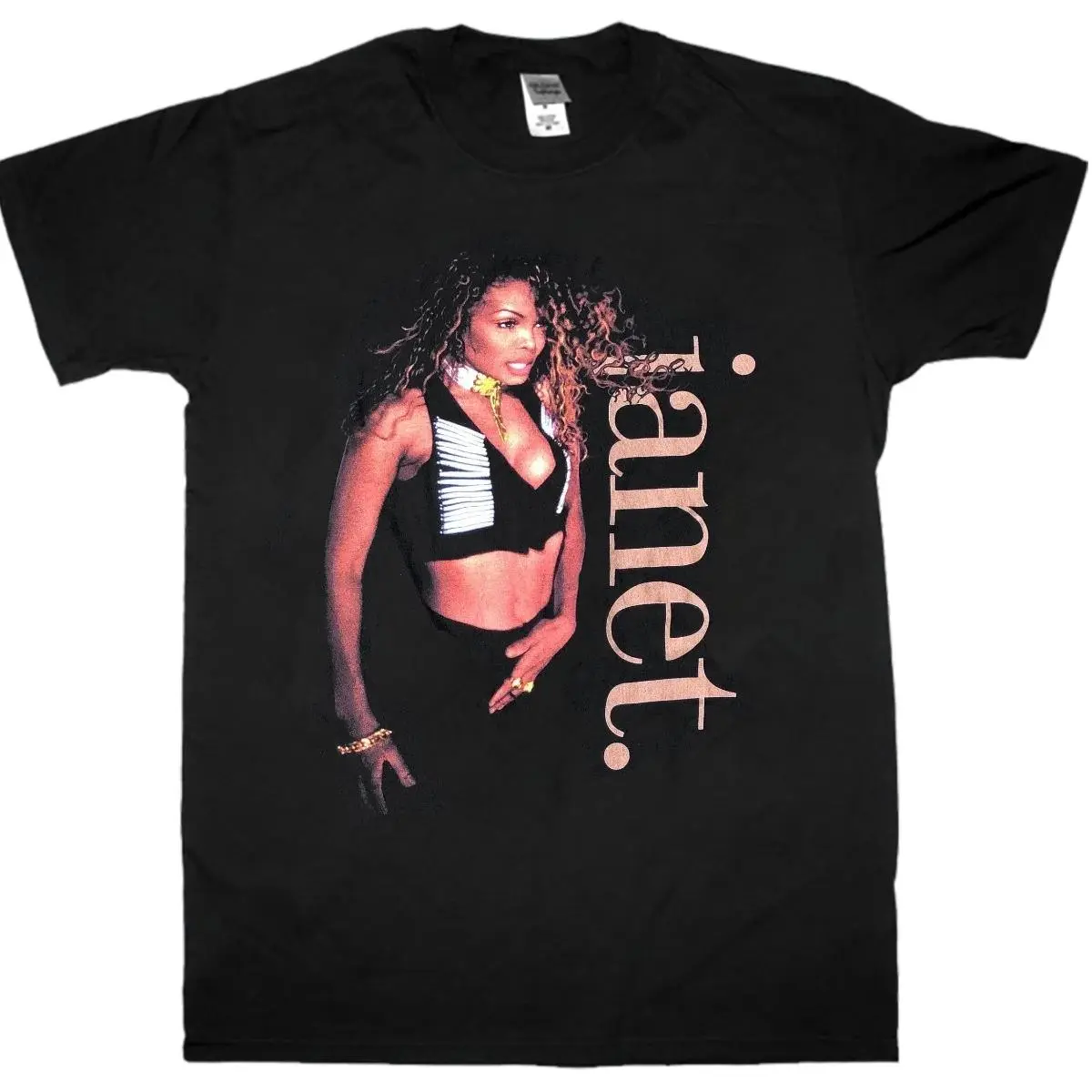Janet Jackson World Tour 93-94 T-Shirt One Side Unisex Cotton Menswear Top Tee Fabric Womenswear