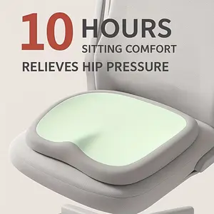 1pcs Ergonomic Memory Foam Seat Cushion, Adjustable Hip and Lumbar Support, Portable Chair Pad for Office, Car, Home, Soft Pressure Relief