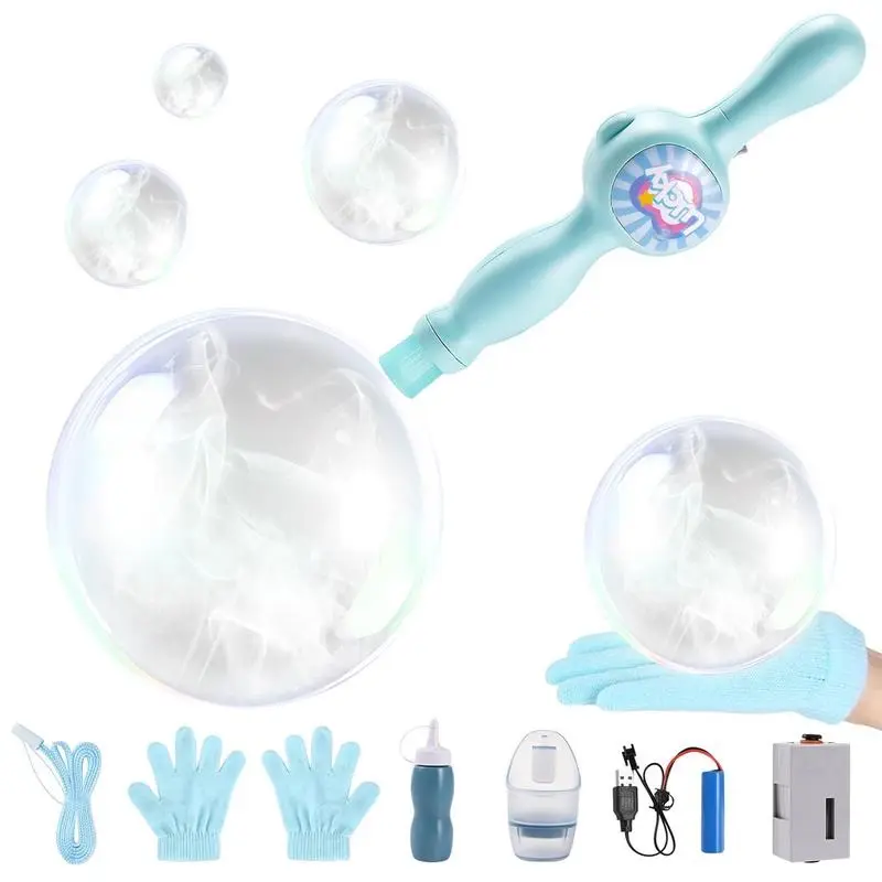 Magic Fog Bubble Wand - Elastic Hand Clap Toy, Soft Adjustable Mist, ABS Plastic Fun Science Tool, Bubble Fog Machine, Kids' Gift for Birthday & Spring Holidays Interaction, Bubble Fog Machine Toy