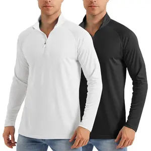MAGCOMSEN 2/3 Pack Men's 1/4 Zip Shirt UPF 50+ Quick Dry Lightweight Long Sleeve for Hiking Running Rashguard Outdoorfun FallFreshness