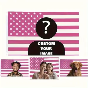 Custom Velvet-Polyester Tapestry, Customizable Pink American Flag Decor for Living Rooms, Bedrooms, Ideal Mother’s Day or Father’s Day Creative Gift