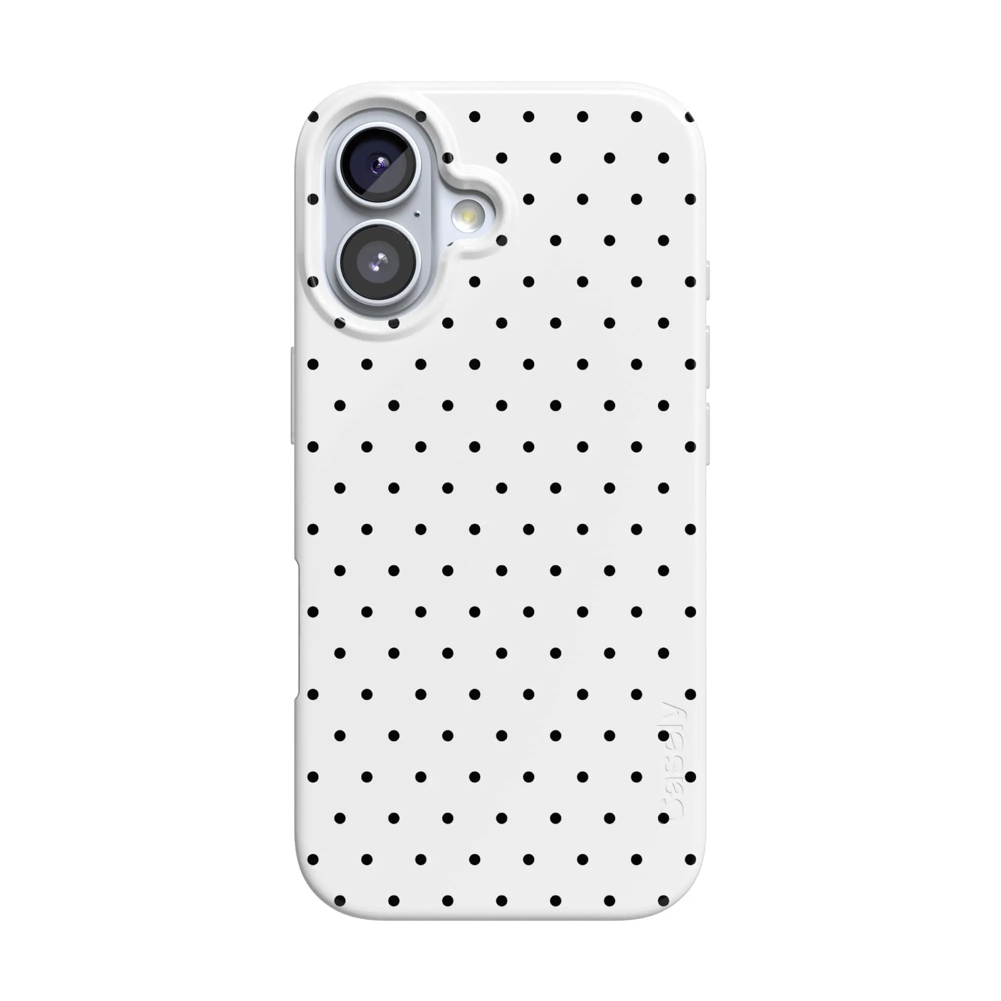 Casely iPhone 17 Case | On the Dot | Black Polka Dot | Compatible with MagSafe | Classic Ultra Thin Design