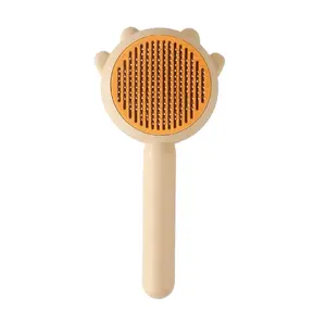 Easy-Clean Cat & Dog Hair Brush – Ideal for Long & Short Coats, Self-Cleaning Slicker Brush for Shedding & Grooming
