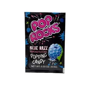 Pop Rocks Crackling Blue Razz Candy Flavor  Sweet Snack Candies Bonbon Burst sweet snack Tangy Classic Candy fruity candy