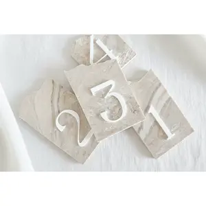 3D Marble Stone Table Numbers