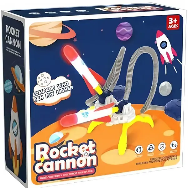 Toys Rocket Launcher for Kids - Launch up to 100 Ft, 6 Light-up Rockets & Adjustable Launch Stand, Kids Outdoor Toys, Birthday Toys for Kids Boys Girls Age 3+ Years Old Holiday Gift
