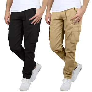 Men's 2 Pack Flex Stretch Cotton Cargo Pants