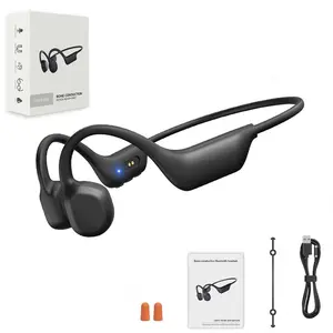 Wireless Bone Conduction Earphone, IPX5 Waterproof & Sweatproof Lightweight Sports Earphone, Suitable for Running, Cycling, Hiking, Driving, Audio, Bone Conduction Headphones
