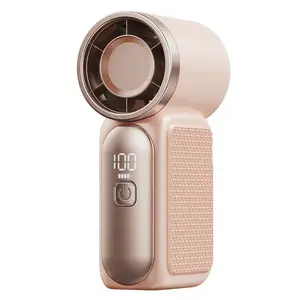 Super Mini Handheld Fan, High-Speed Turbo, 6-Gear Adjustable with LED Display, USB Rechargeable Battery, USB Fan, Perfect for Travel, Outdoor Use, Women, Girls, Boys Pocket Fan body