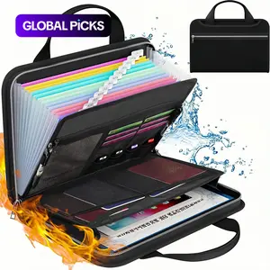 Fireproof File Folder with Handle, Large-Capacity A4 Document Bag, Test Paper Storage Bag and Data Paper Organizer, Office Stationery & Supplies #GLOBAL PICKS