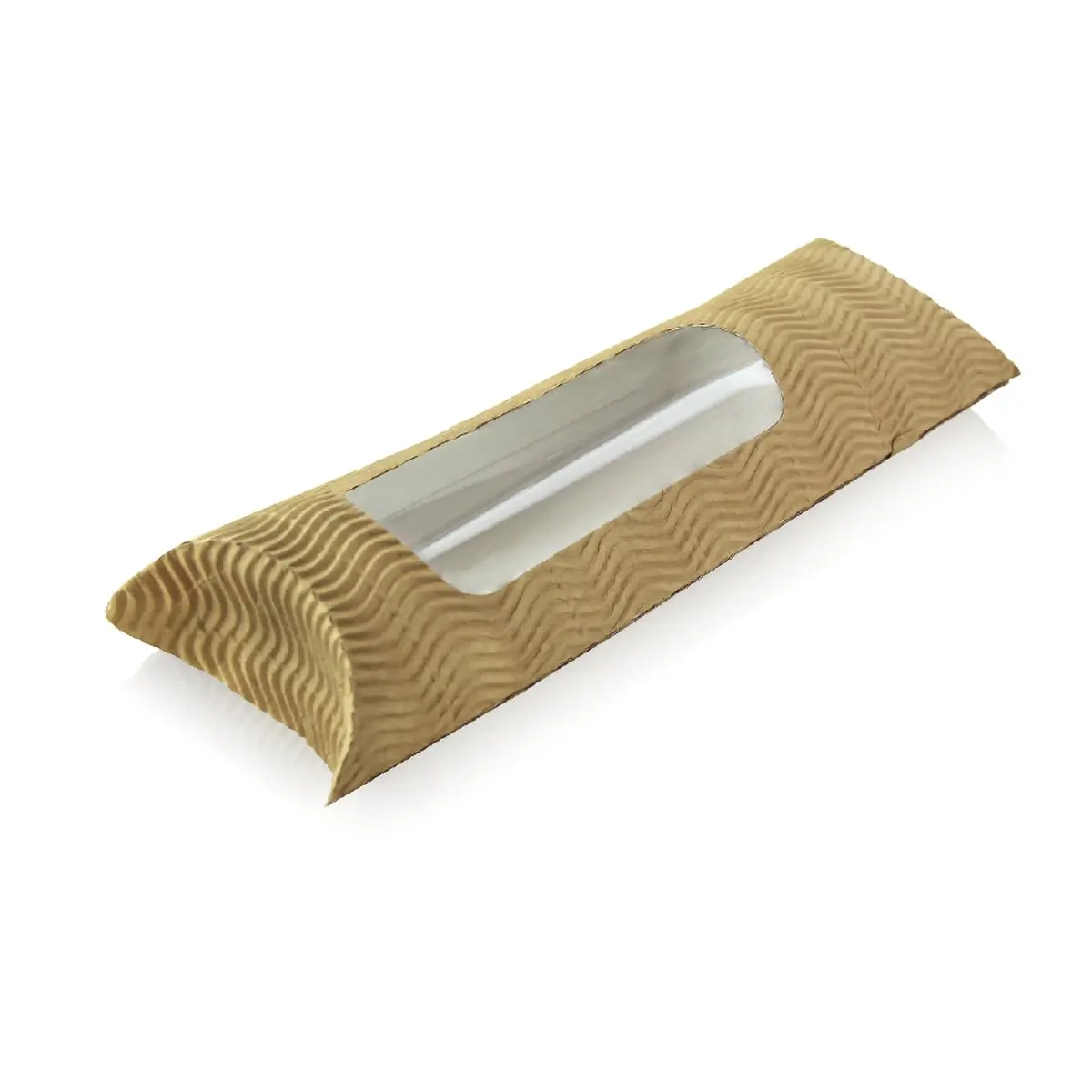Rectangular Large Pillow Pack with Window, Kraft