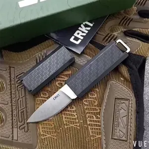 New 2425 Outdoor Small Fixed Blade Knife, 1.74 Inch 8cr13mov Blade Nylon Handle, Pocket Knife Multi-Function Edc Tool Tactical Knives